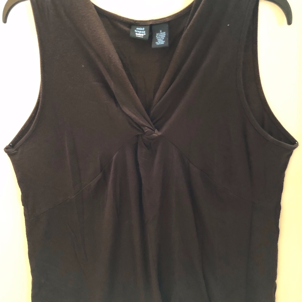 Brown Sleeveless Top